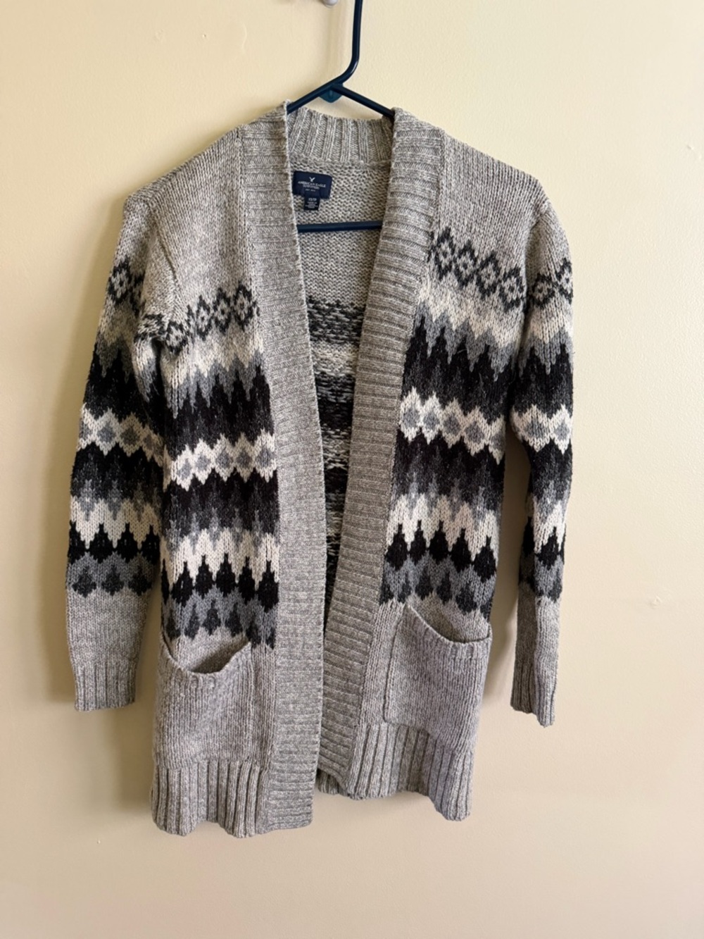 American Eagle Outfitters Neutral Knit Cardigan - Gray, Cream